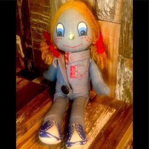 Vintage Levi’s rag doll vintage Levi’s lover gift unique denim doll